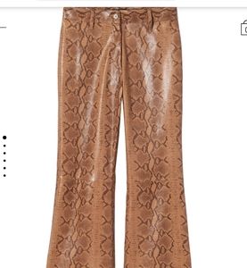 VINTAGE LEATHER snakeskin print PANTS